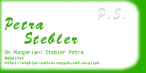 petra stebler business card